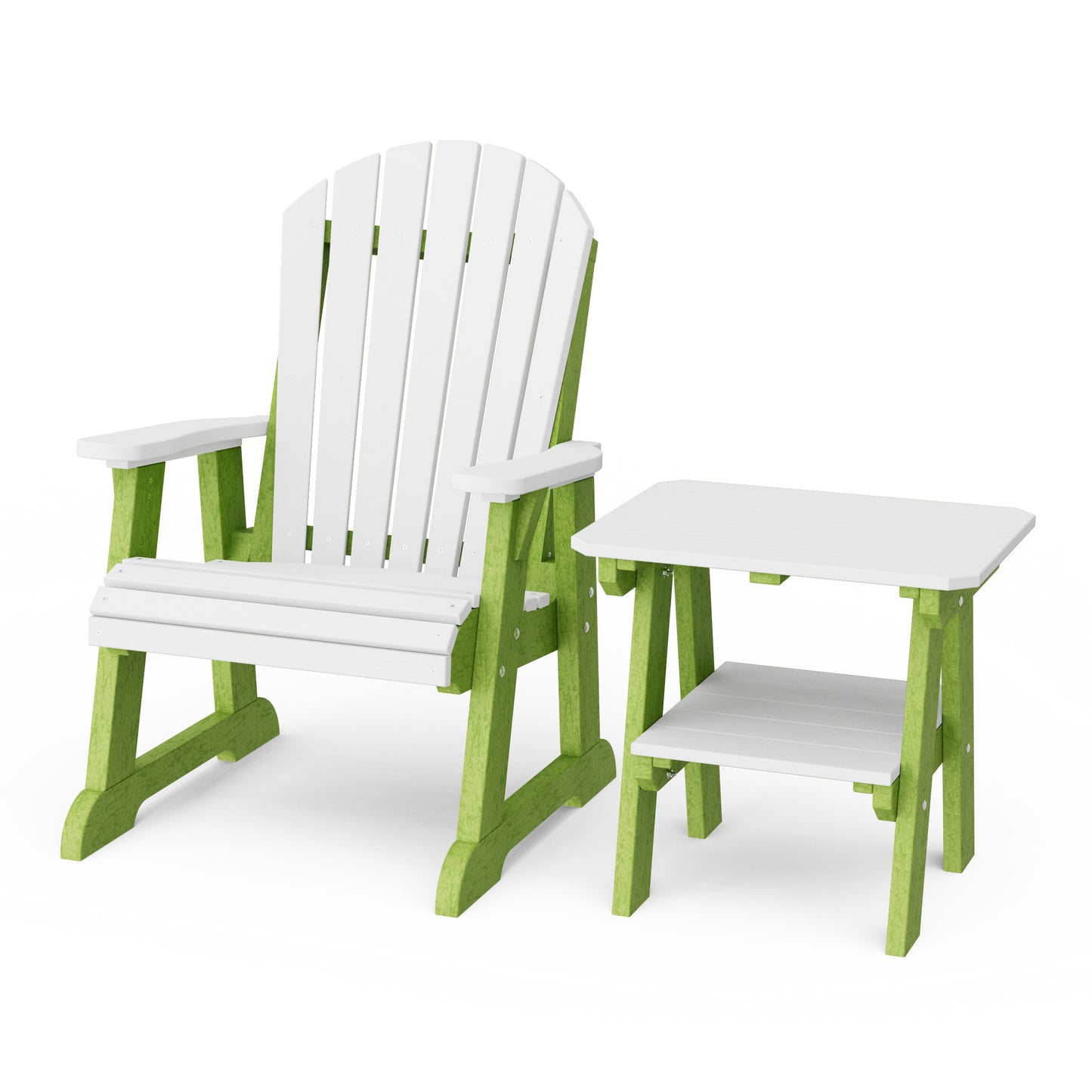 Heritage Casual Porch Adirondack Chair with Side Table