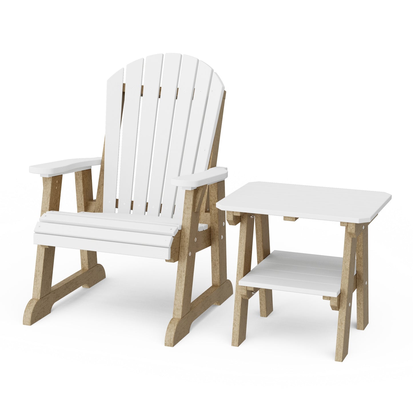 Heritage Casual Porch Adirondack Chair with Side Table