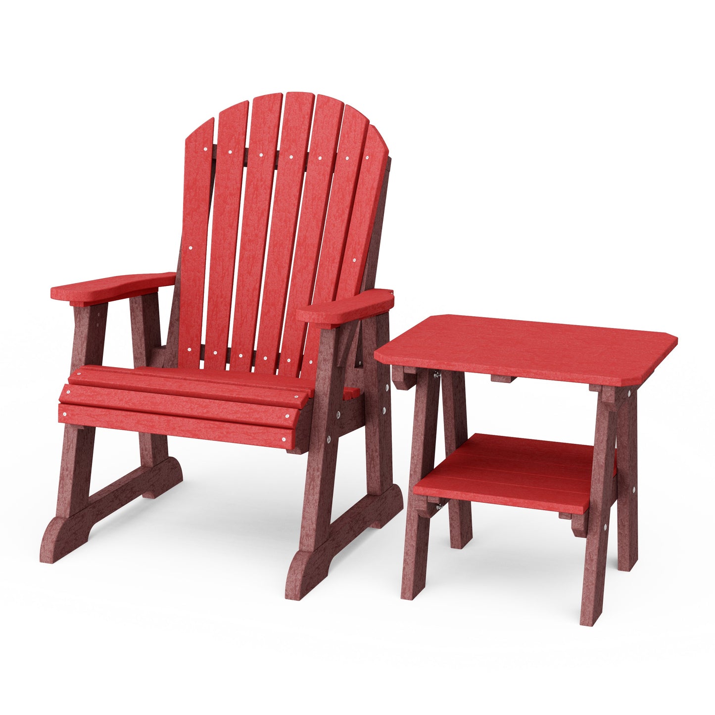 Heritage Casual Porch Adirondack Chair with Side Table