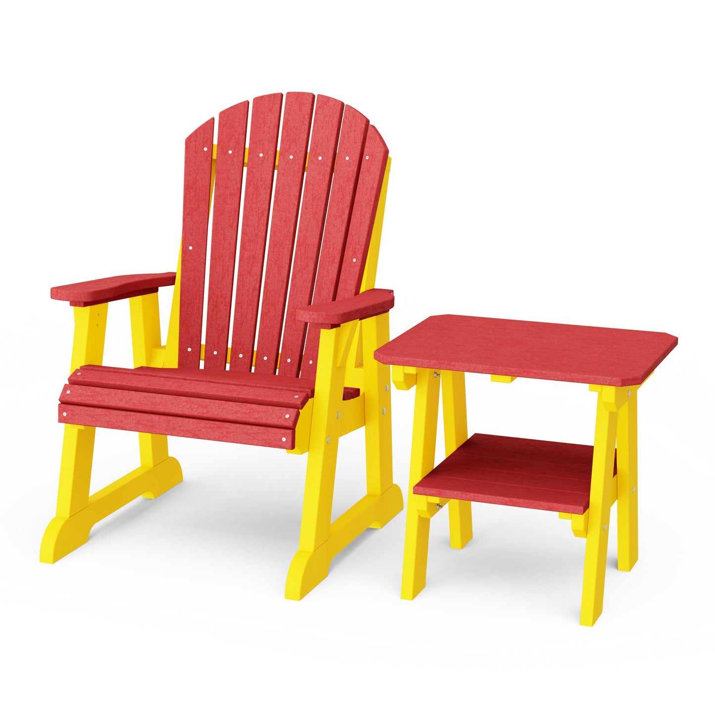 Heritage Casual Porch Adirondack Chair with Side Table