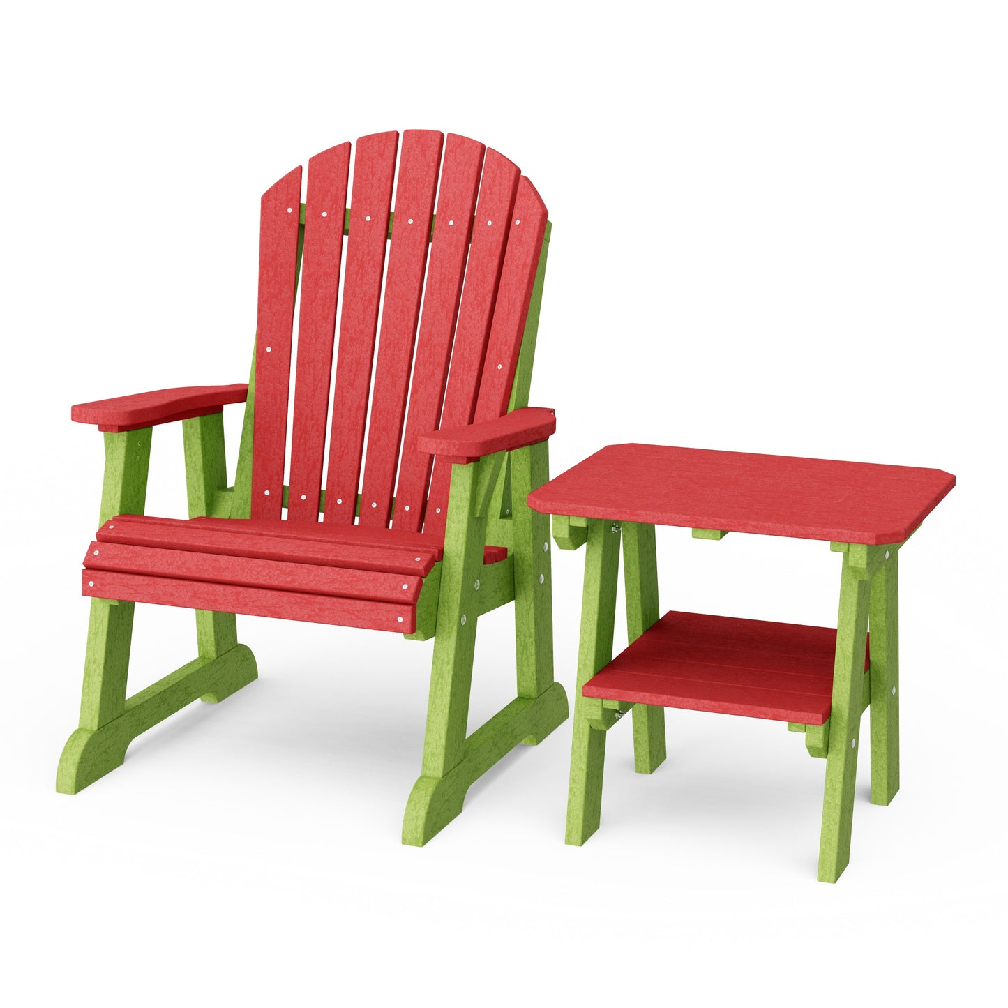 Heritage Casual Porch Adirondack Chair with Side Table
