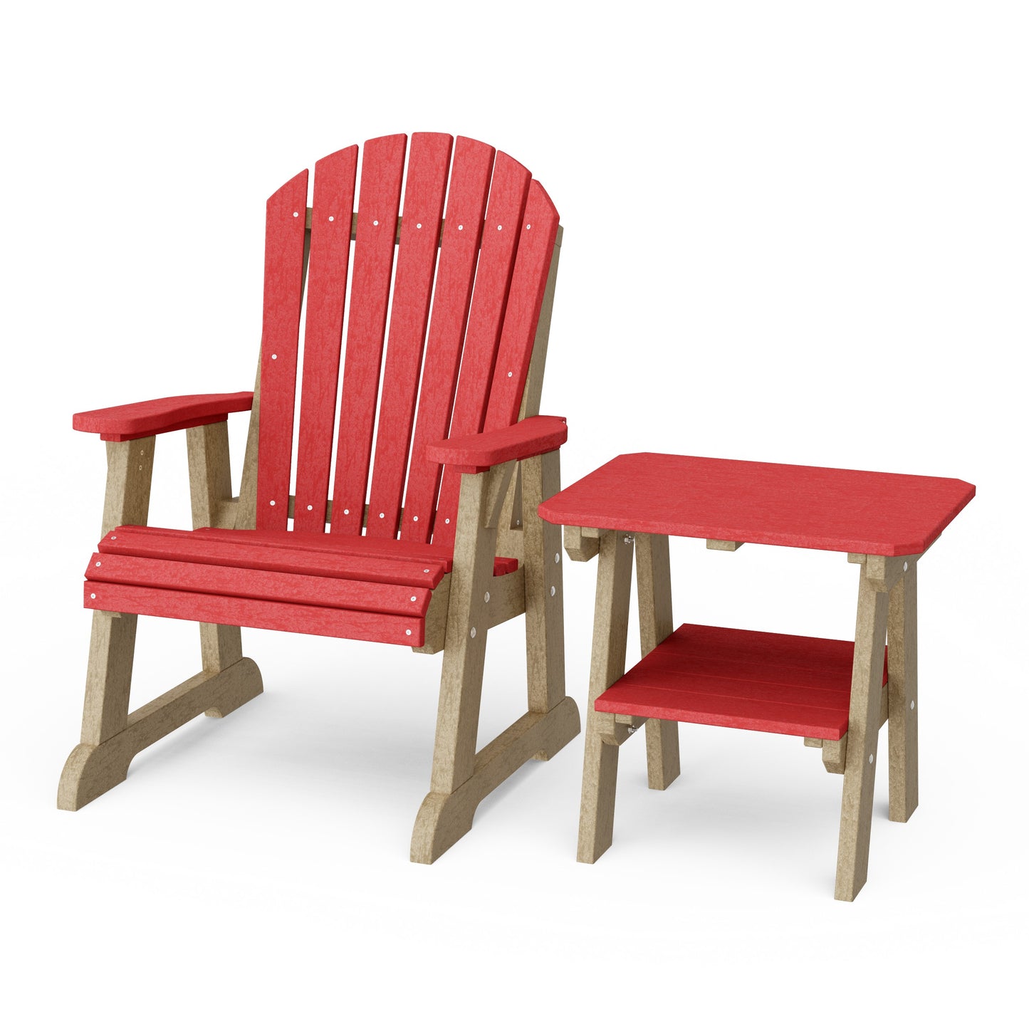 Heritage Casual Porch Adirondack Chair with Side Table