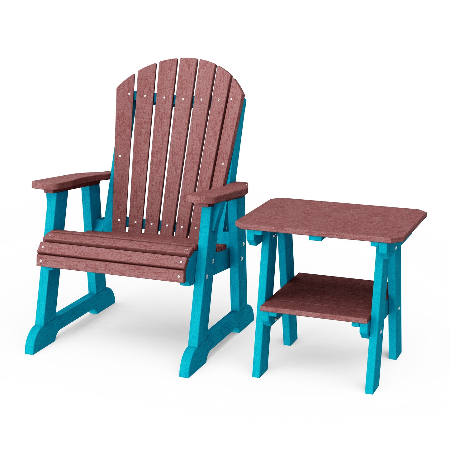 Heritage Casual Porch Adirondack Chair with Side Table