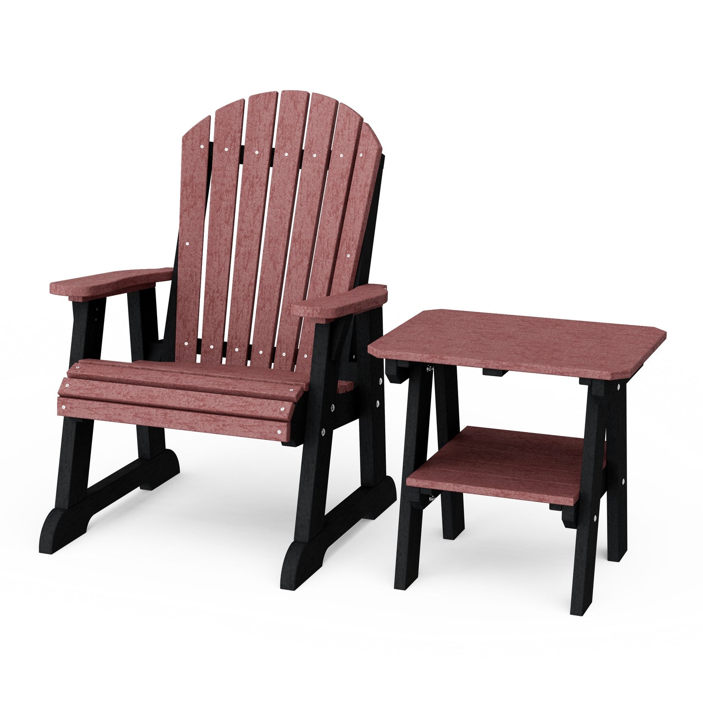 Heritage Casual Porch Adirondack Chair with Side Table