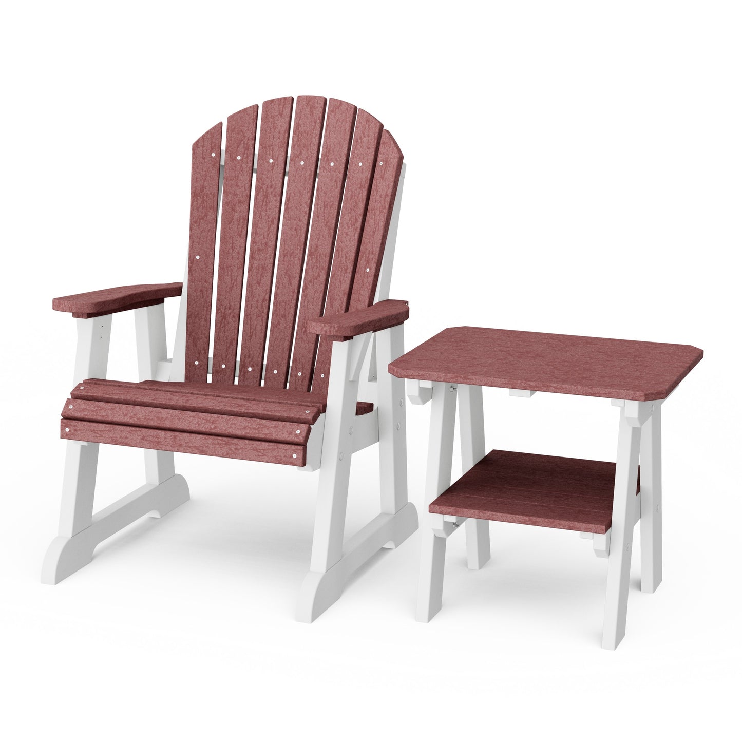 Heritage Casual Porch Adirondack Chair with Side Table