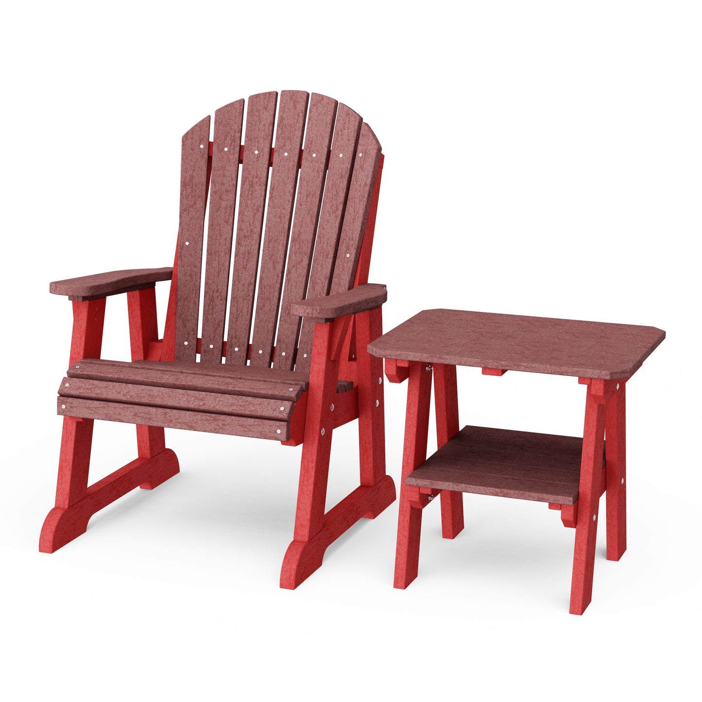 Heritage Casual Porch Adirondack Chair with Side Table