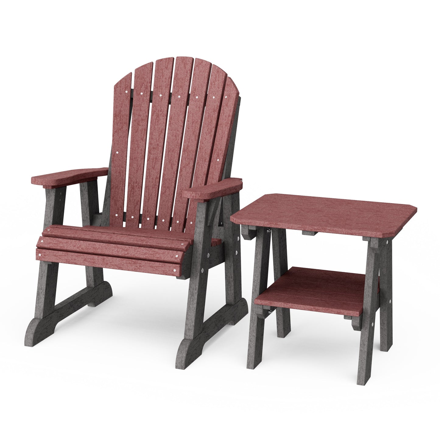 Heritage Casual Porch Adirondack Chair with Side Table