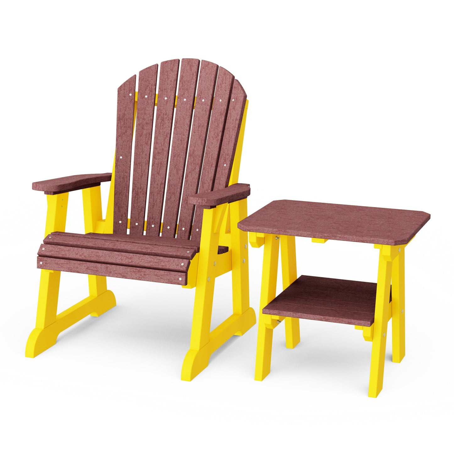 Heritage Casual Porch Adirondack Chair with Side Table