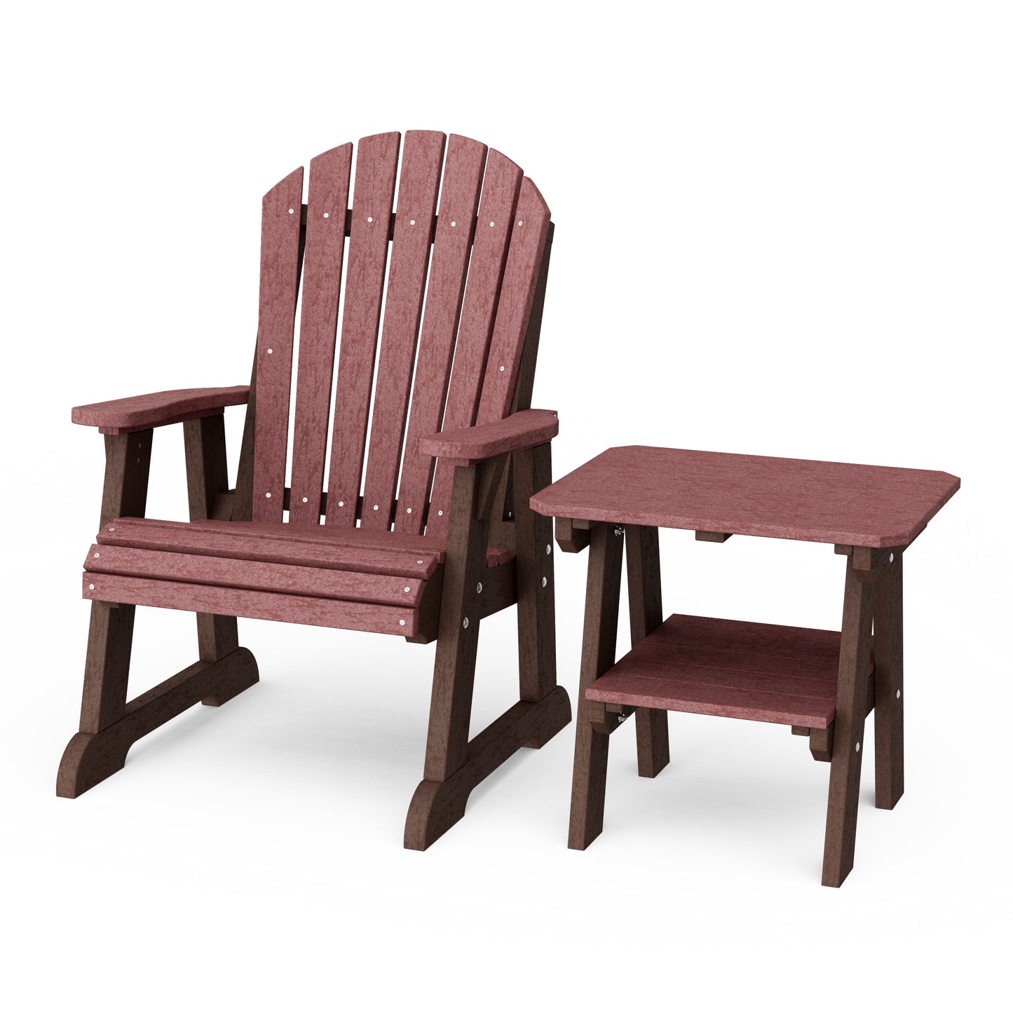 Heritage Casual Porch Adirondack Chair with Side Table