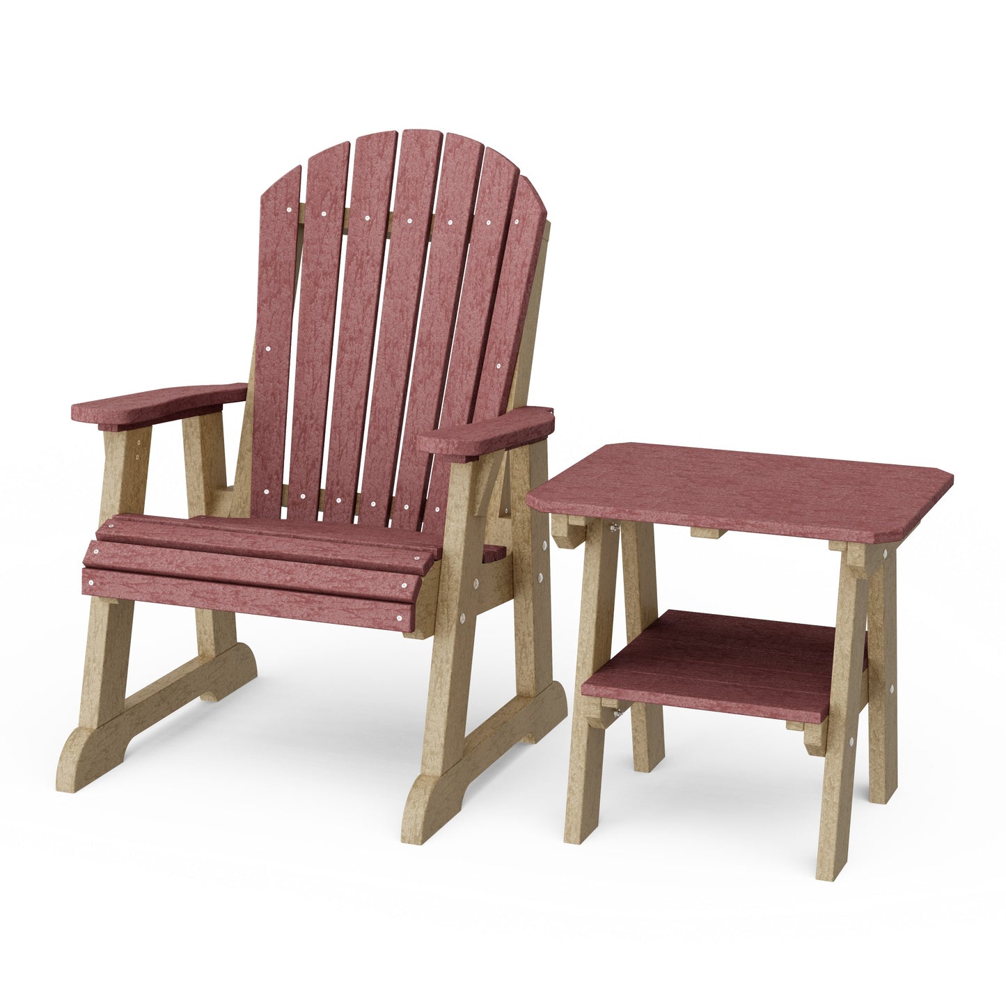 Heritage Casual Porch Adirondack Chair with Side Table