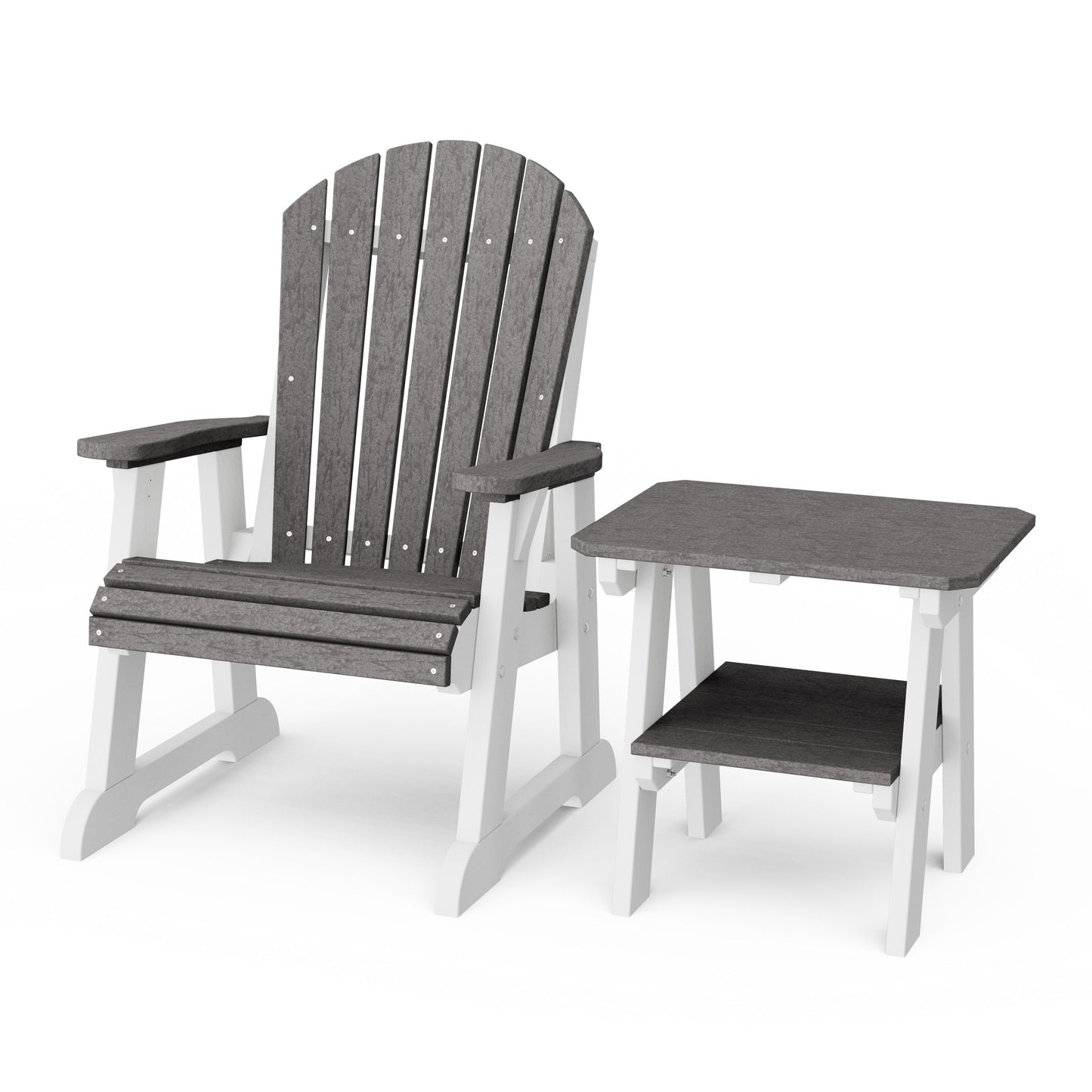Heritage Casual Porch Adirondack Chair with Side Table
