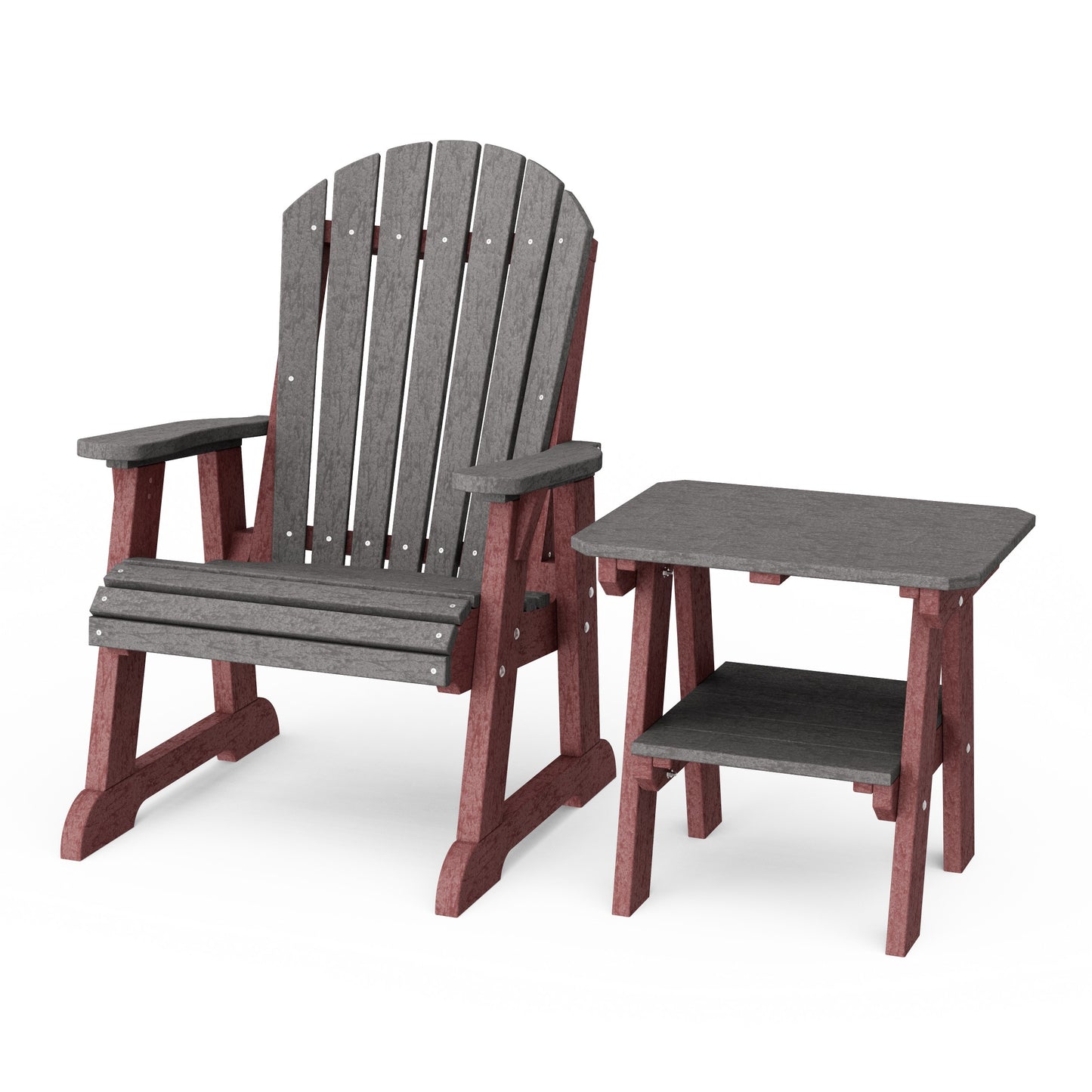 Heritage Casual Porch Adirondack Chair with Side Table