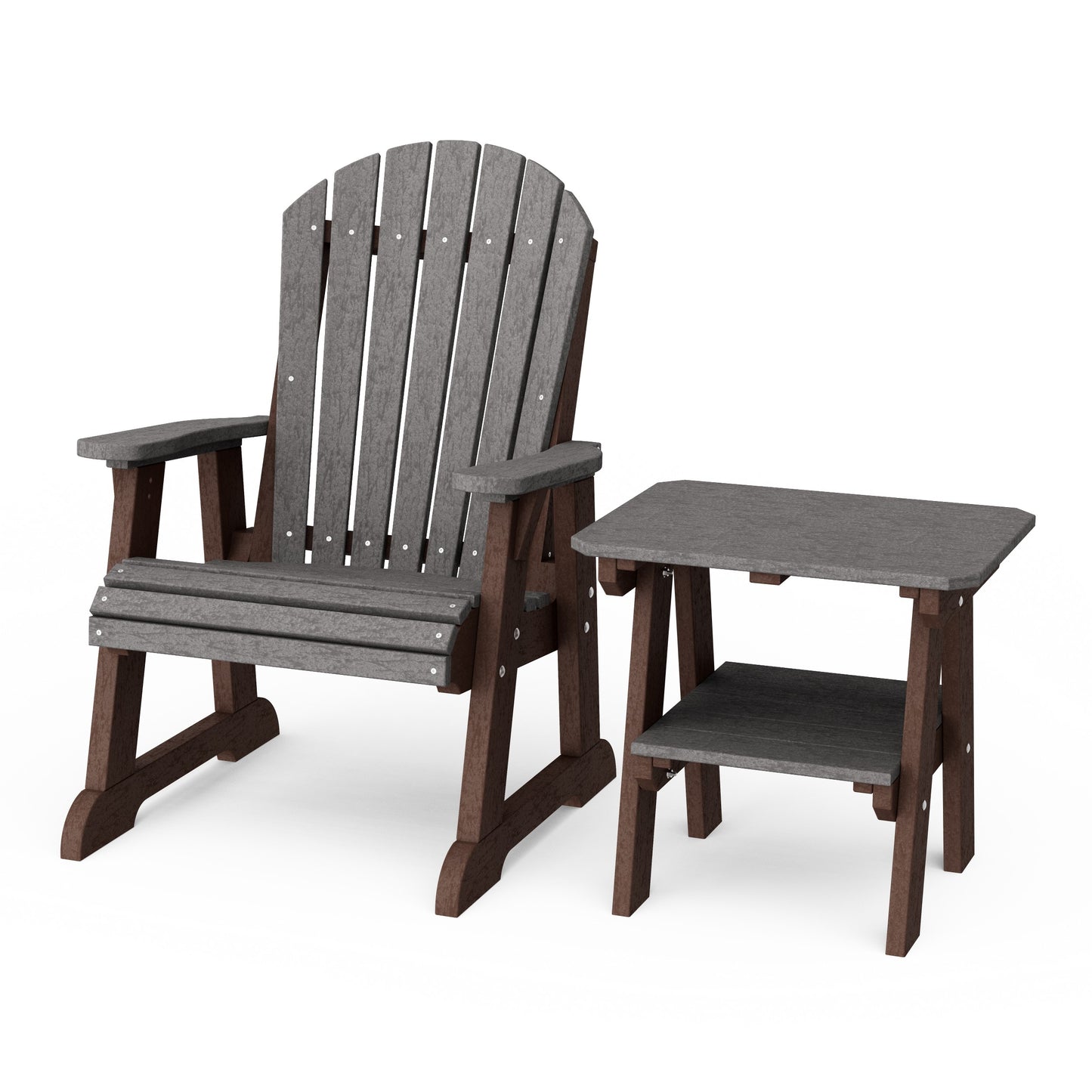Heritage Casual Porch Adirondack Chair with Side Table