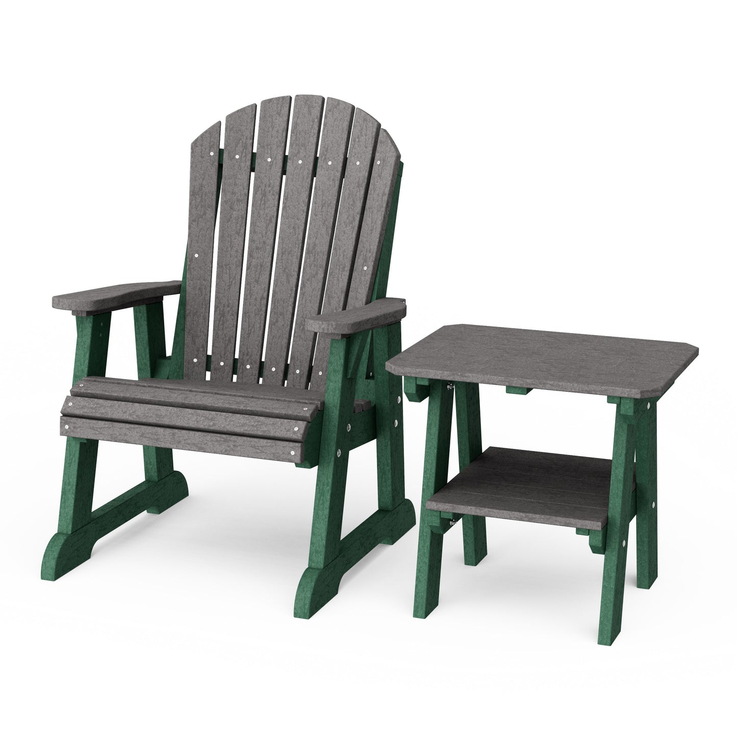 Heritage Casual Porch Adirondack Chair with Side Table