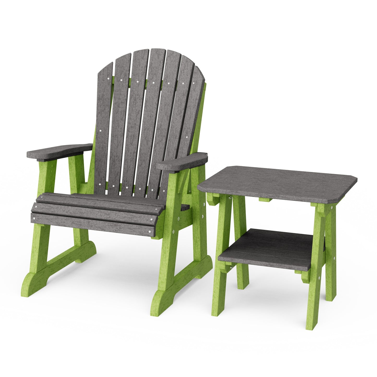 Heritage Casual Porch Adirondack Chair with Side Table