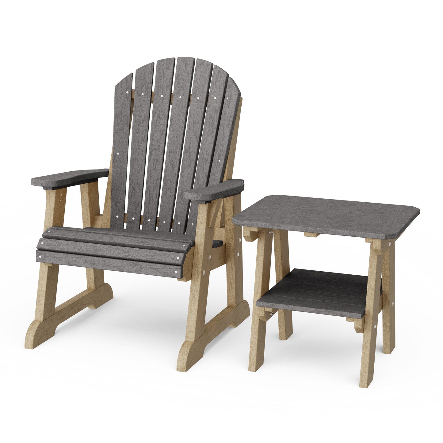 Heritage Casual Porch Adirondack Chair with Side Table
