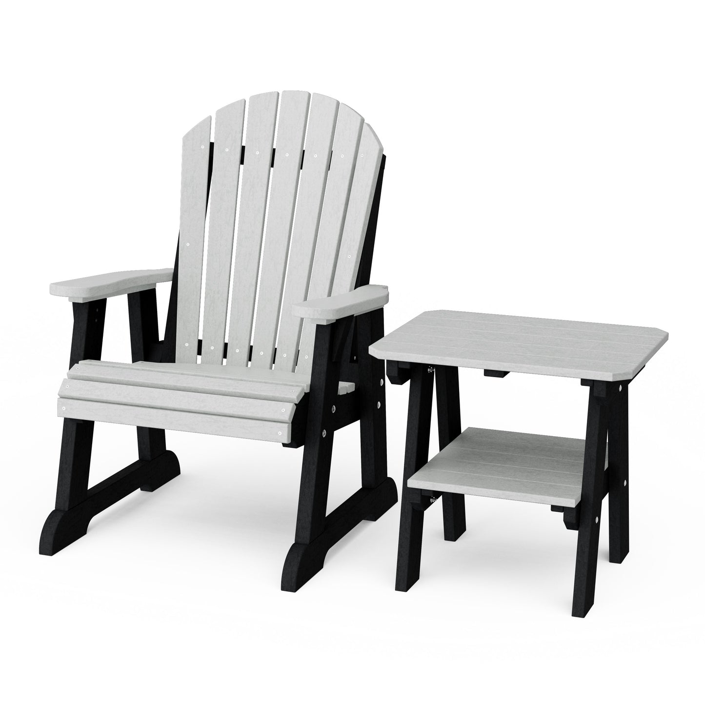 Heritage Casual Porch Adirondack Chair with Side Table