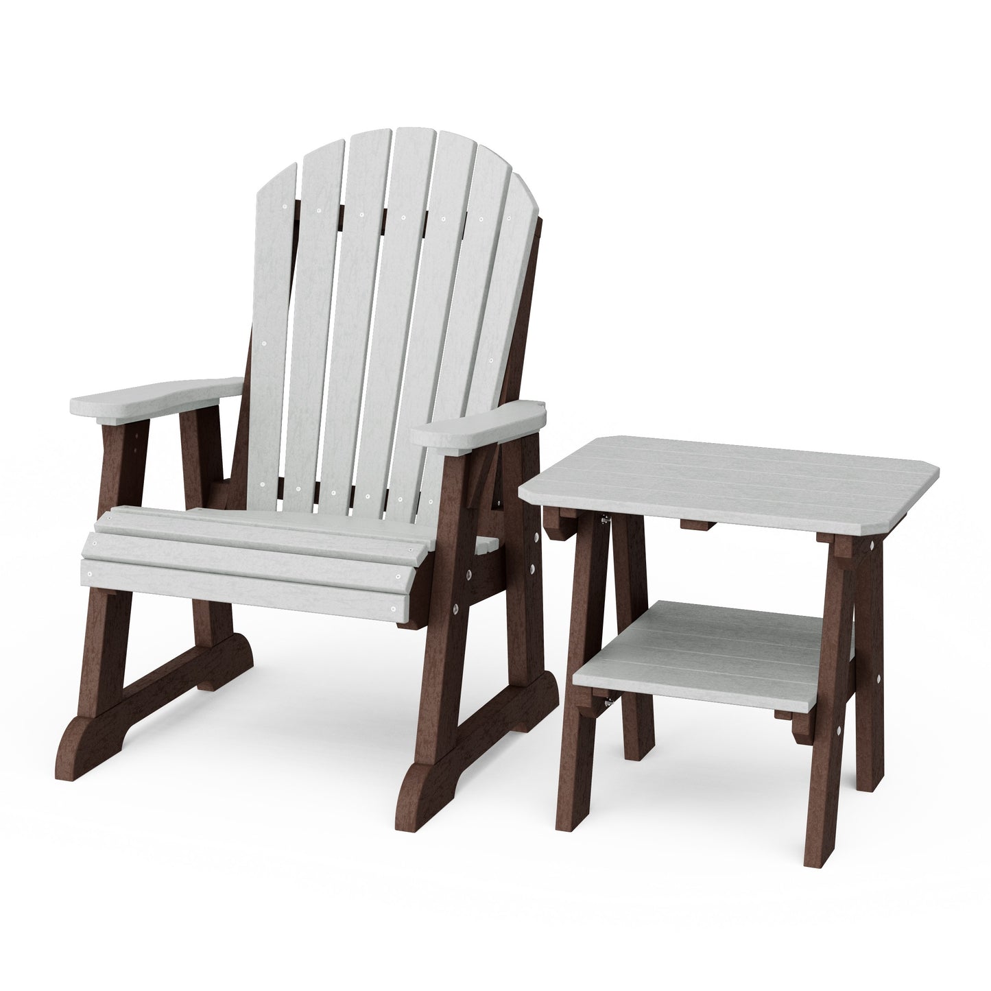 Heritage Casual Porch Adirondack Chair with Side Table