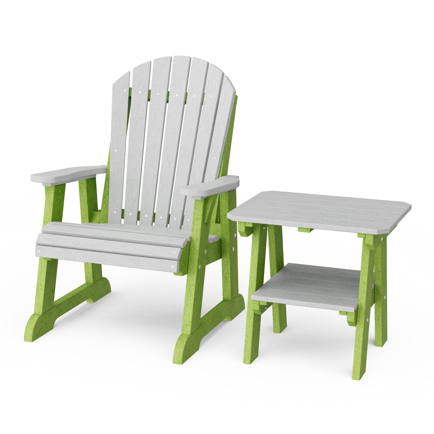 Heritage Casual Porch Adirondack Chair with Side Table