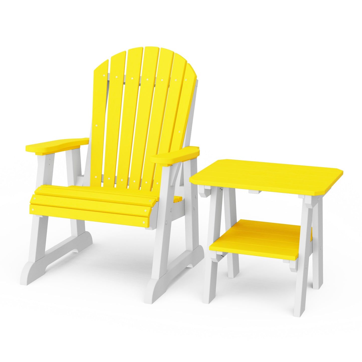 Heritage Casual Porch Adirondack Chair with Side Table