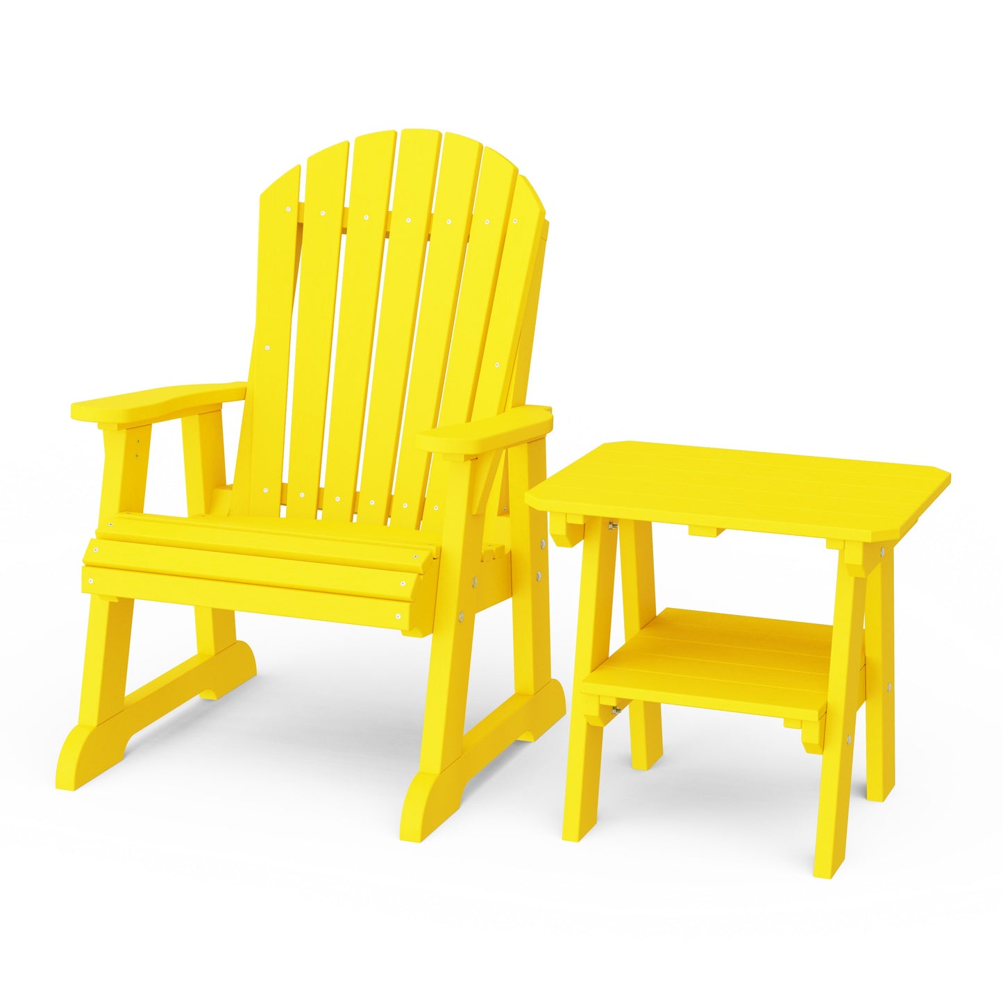 Heritage Casual Porch Adirondack Chair with Side Table