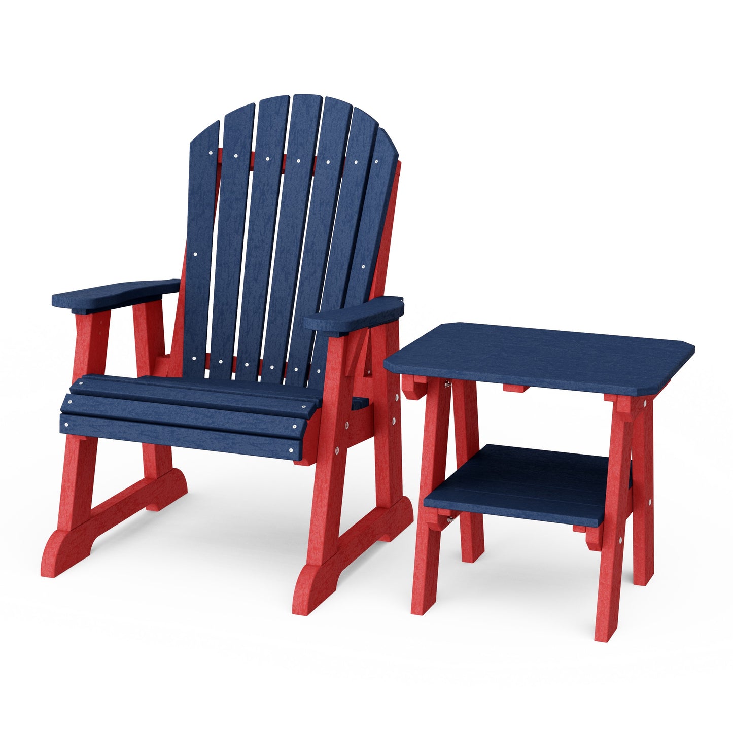 Heritage Casual Porch Adirondack Chair with Side Table