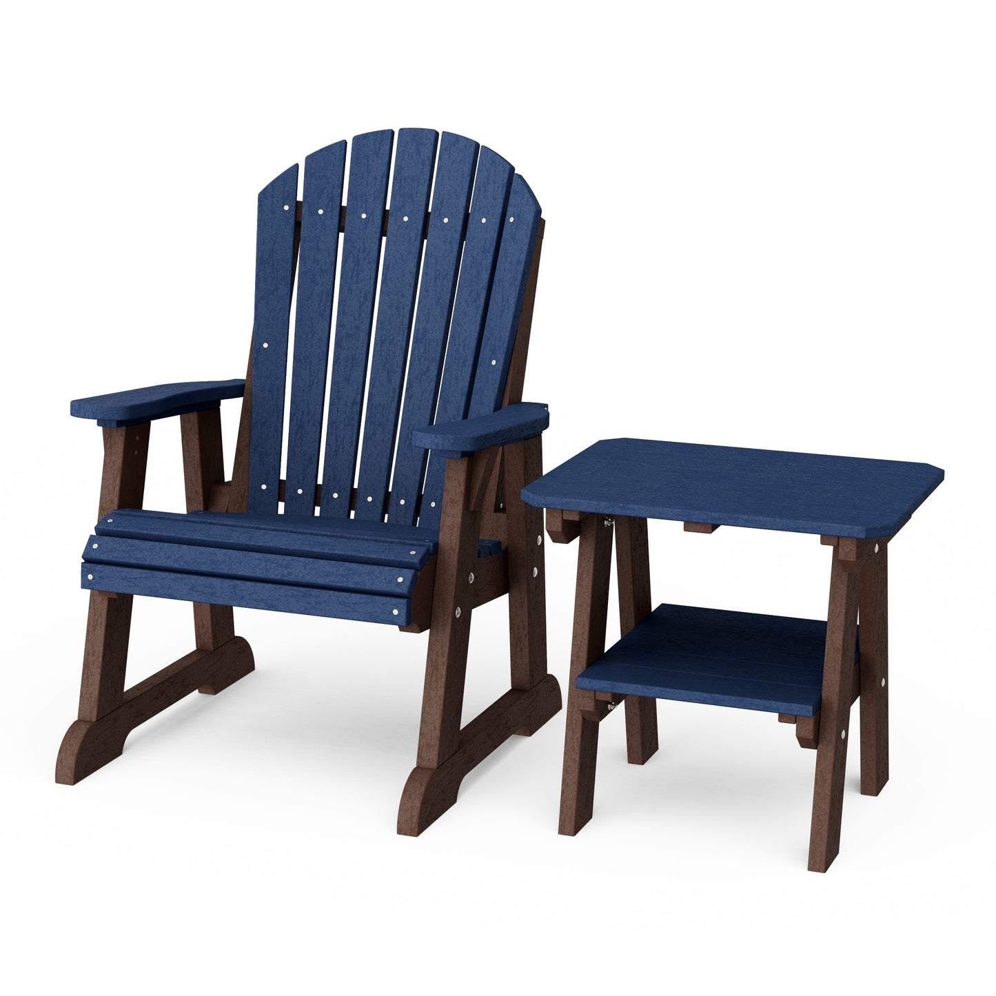 Heritage Casual Porch Adirondack Chair with Side Table