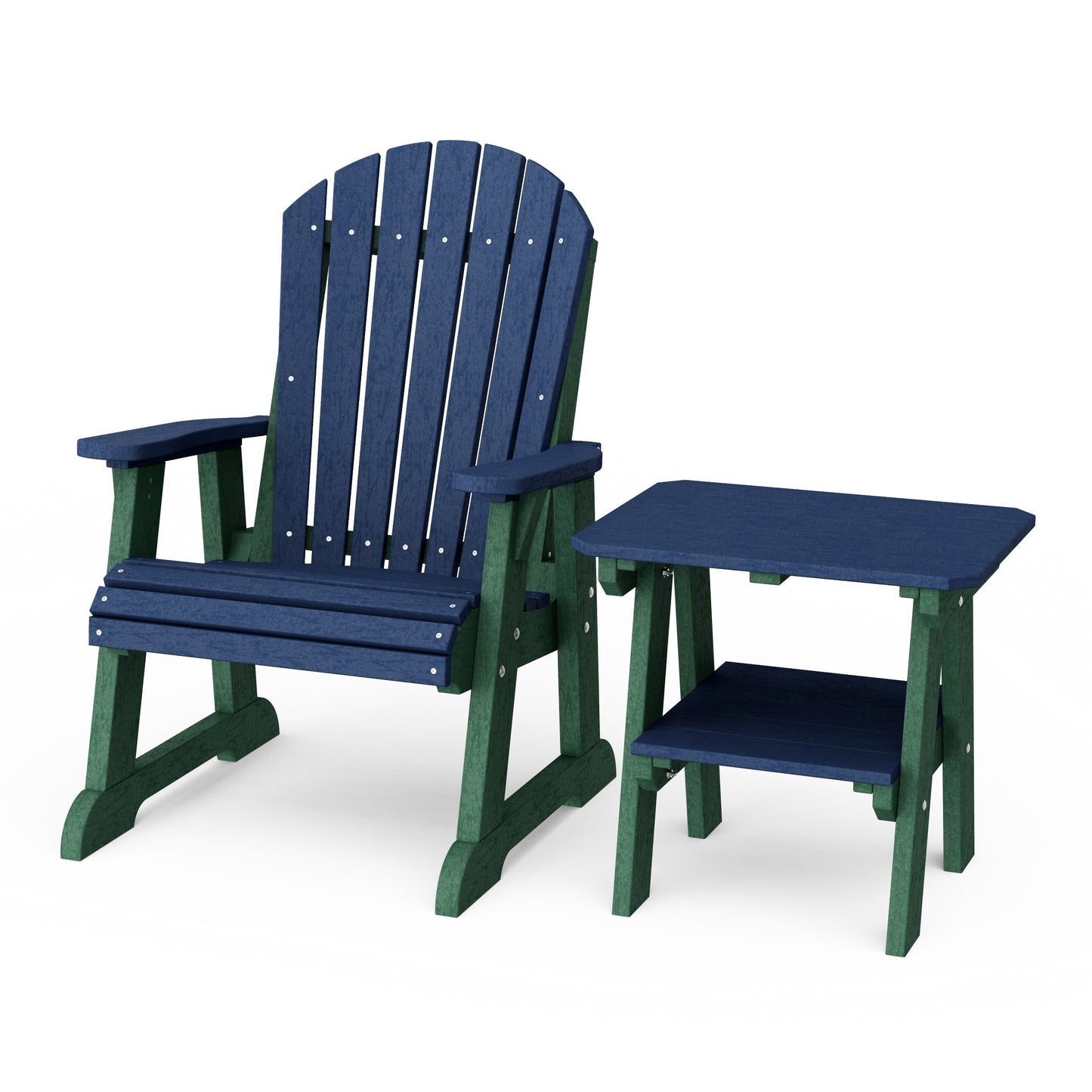 Heritage Casual Porch Adirondack Chair with Side Table