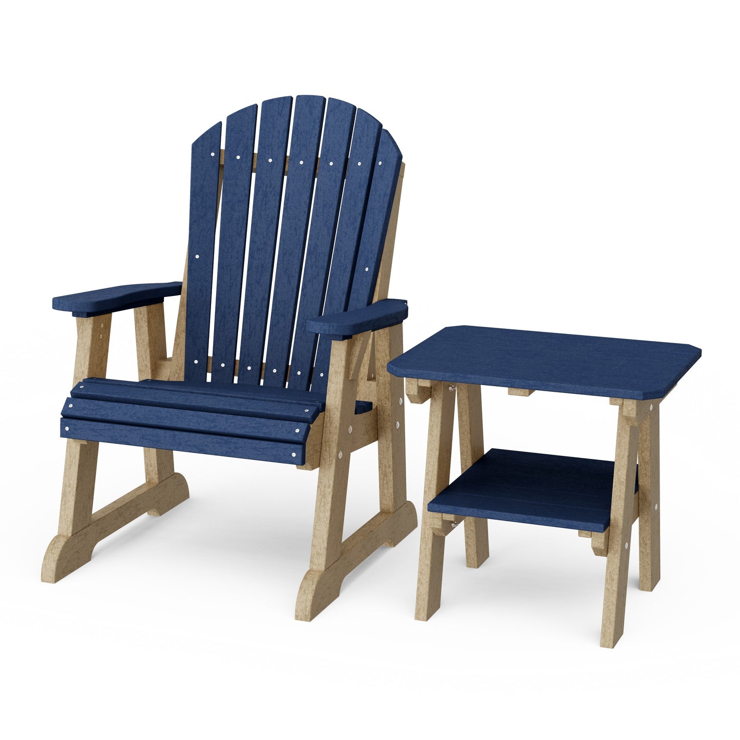 Heritage Casual Porch Adirondack Chair with Side Table