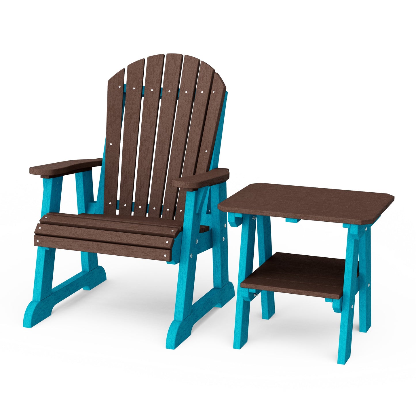 Heritage Casual Porch Adirondack Chair with Side Table