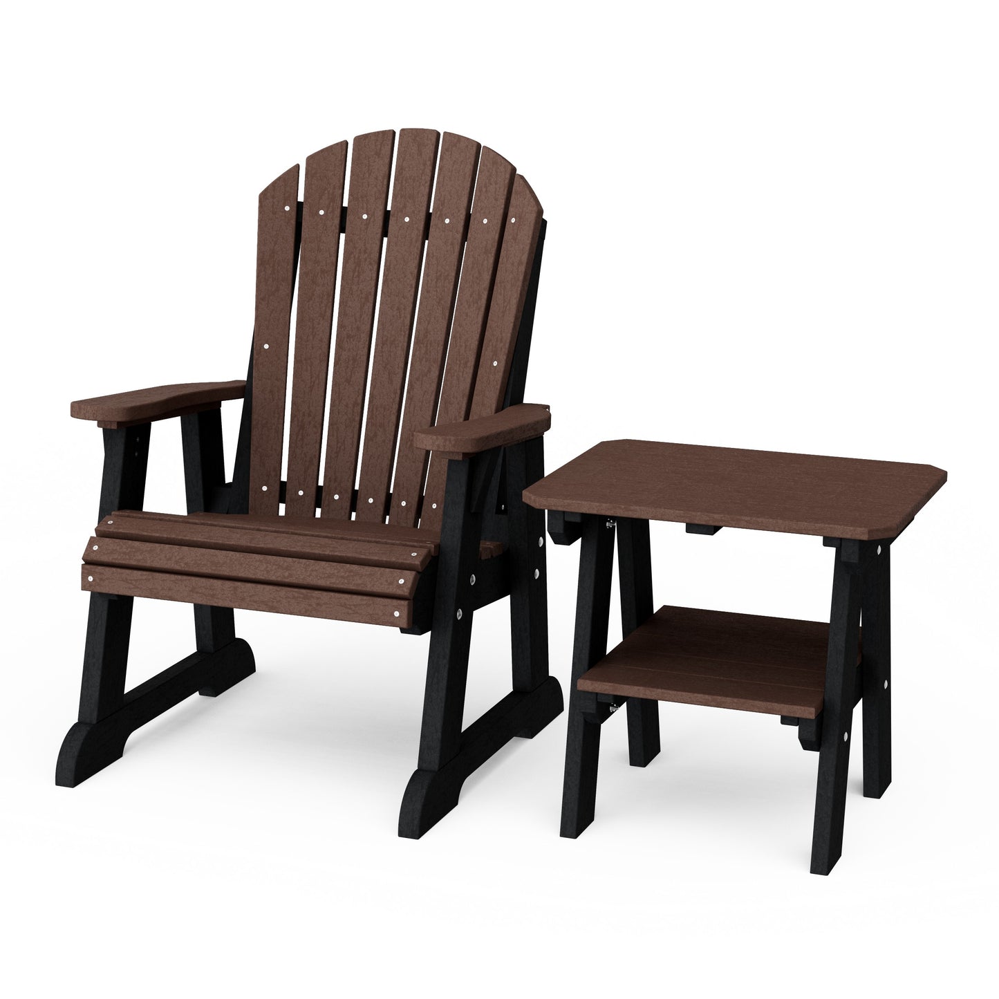 Heritage Casual Porch Adirondack Chair with Side Table