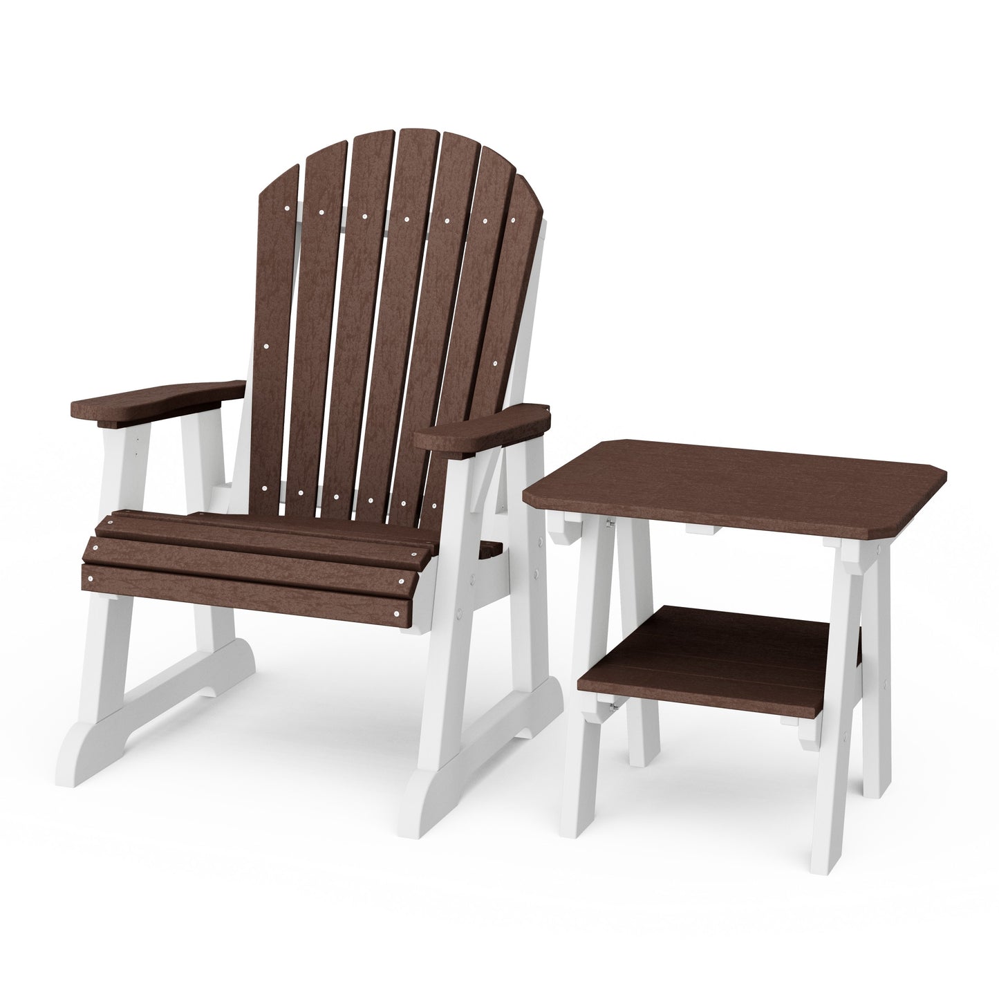 Heritage Casual Porch Adirondack Chair with Side Table