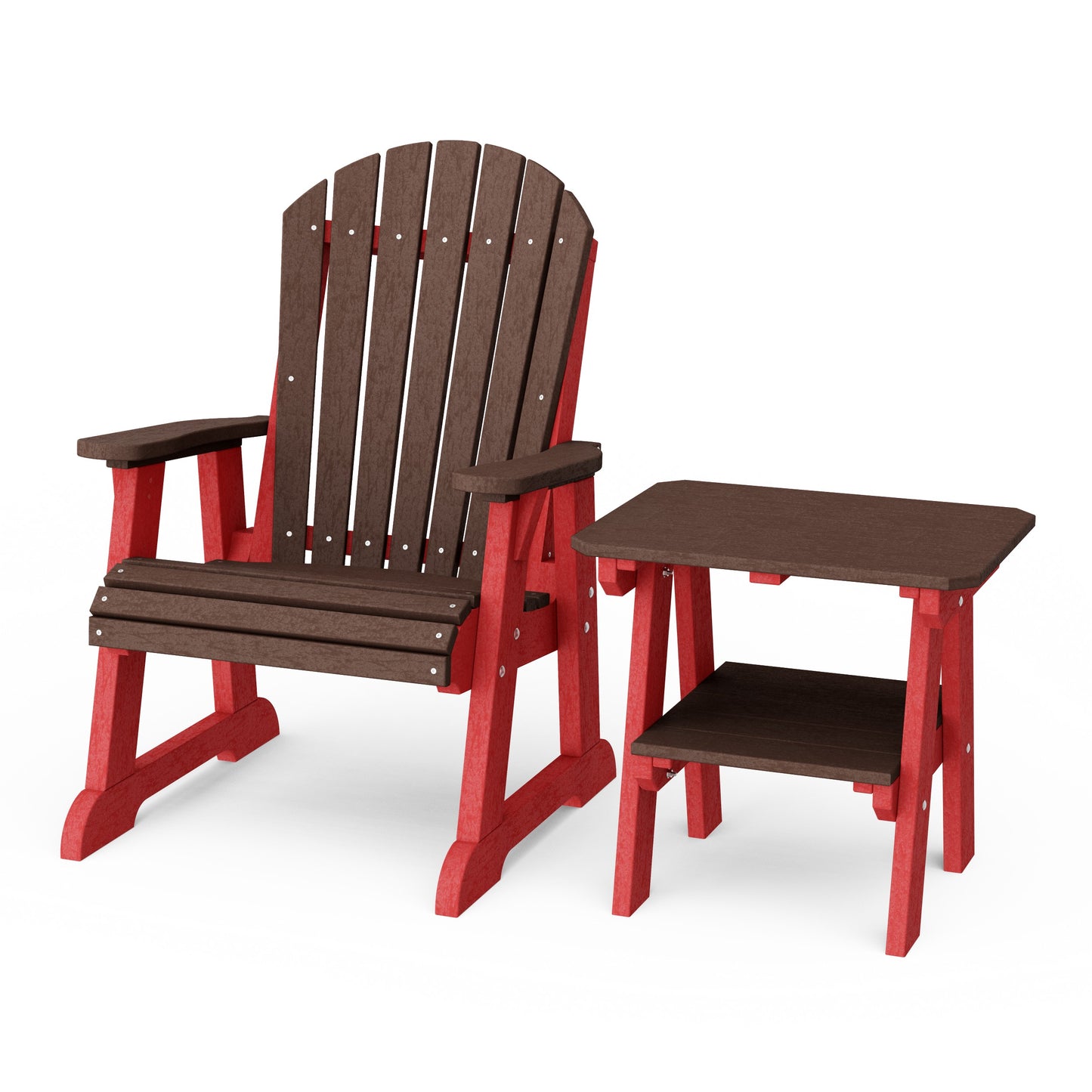 Heritage Casual Porch Adirondack Chair with Side Table