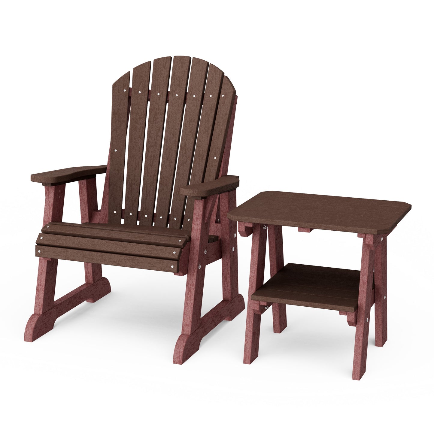 Heritage Casual Porch Adirondack Chair with Side Table