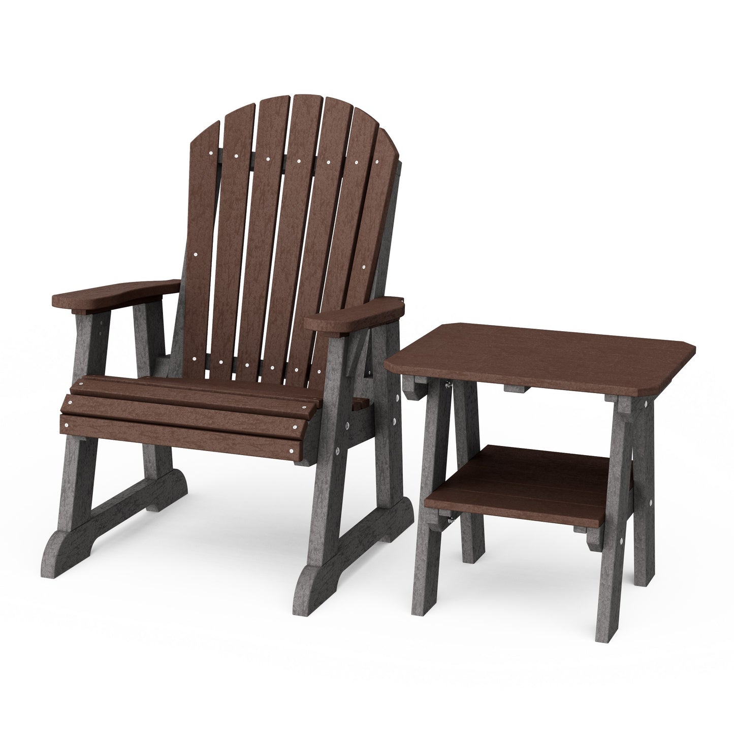Heritage Casual Porch Adirondack Chair with Side Table