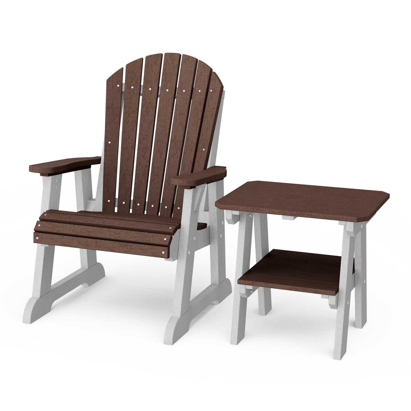 Heritage Casual Porch Adirondack Chair with Side Table
