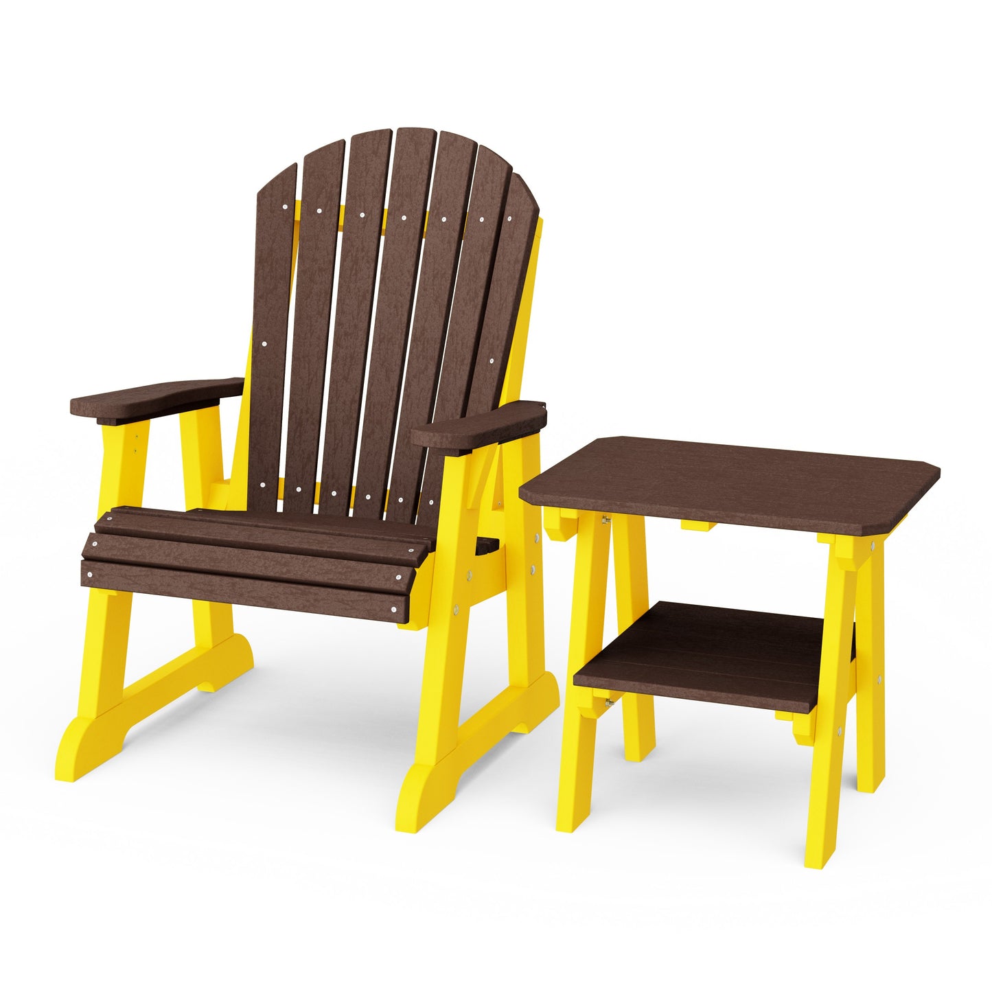 Heritage Casual Porch Adirondack Chair with Side Table