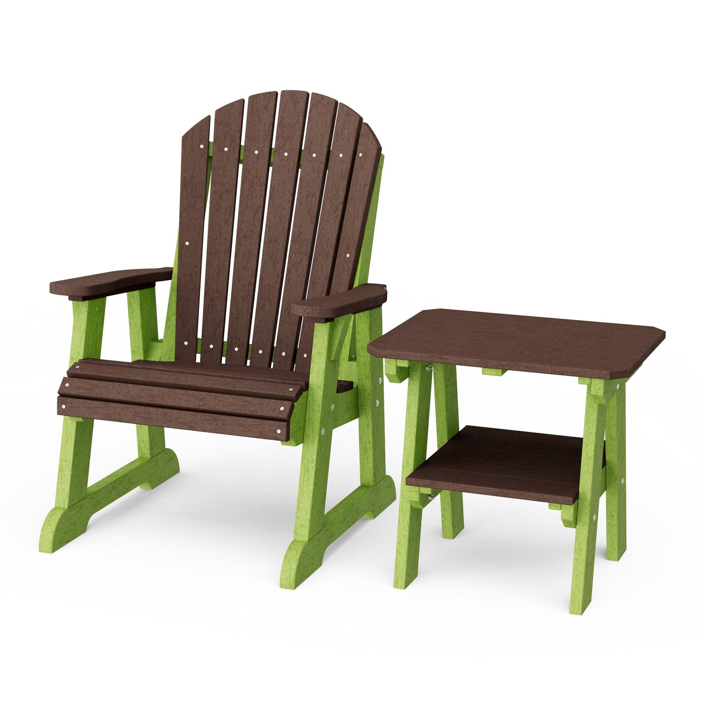 Heritage Casual Porch Adirondack Chair with Side Table