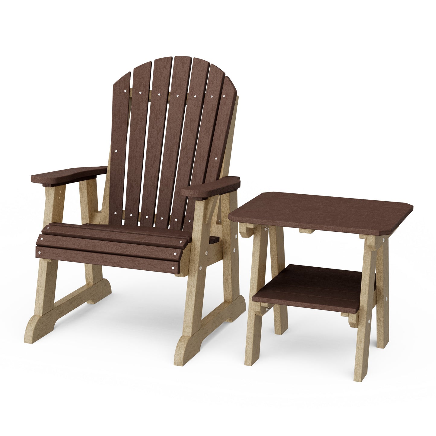 Heritage Casual Porch Adirondack Chair with Side Table
