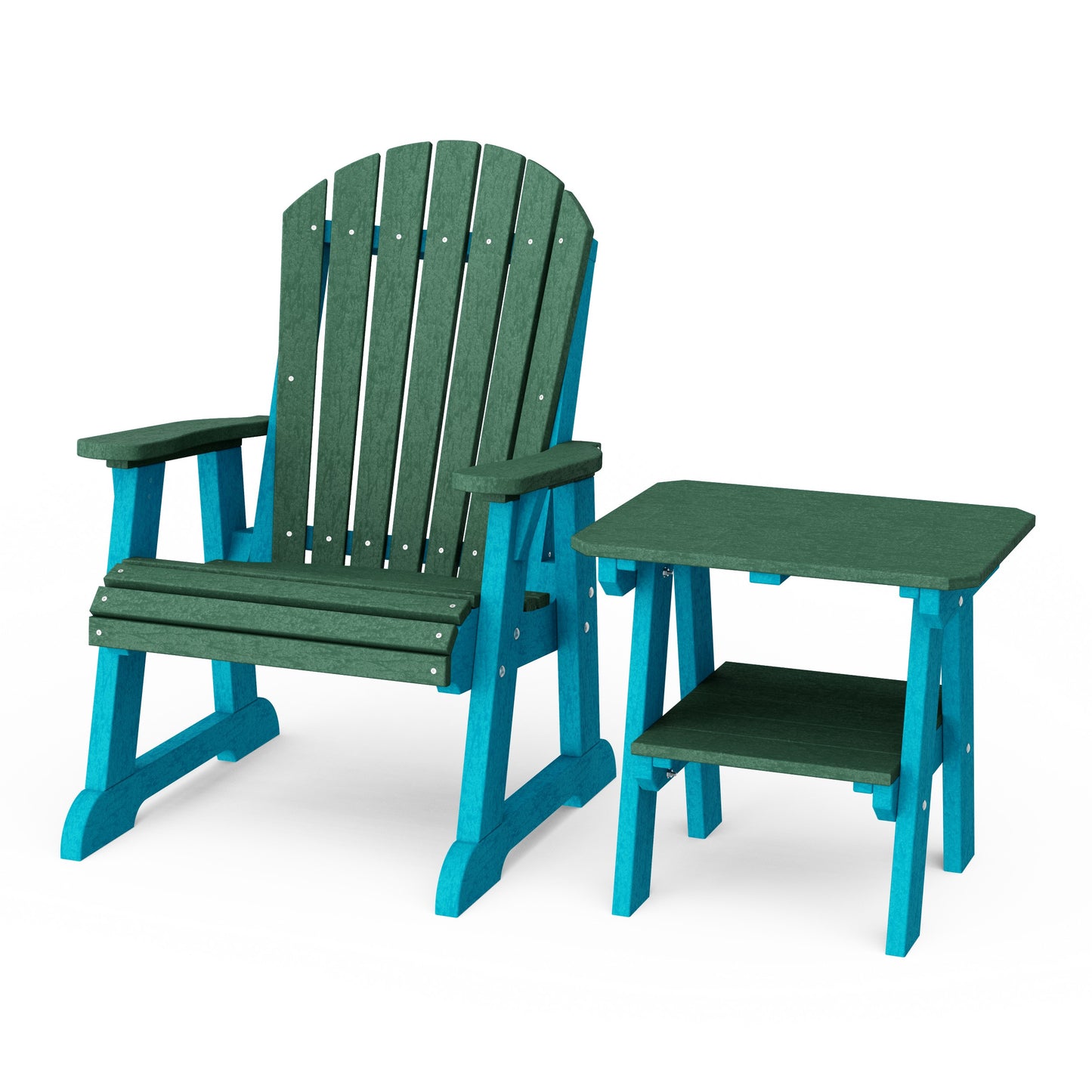 Heritage Casual Porch Adirondack Chair with Side Table