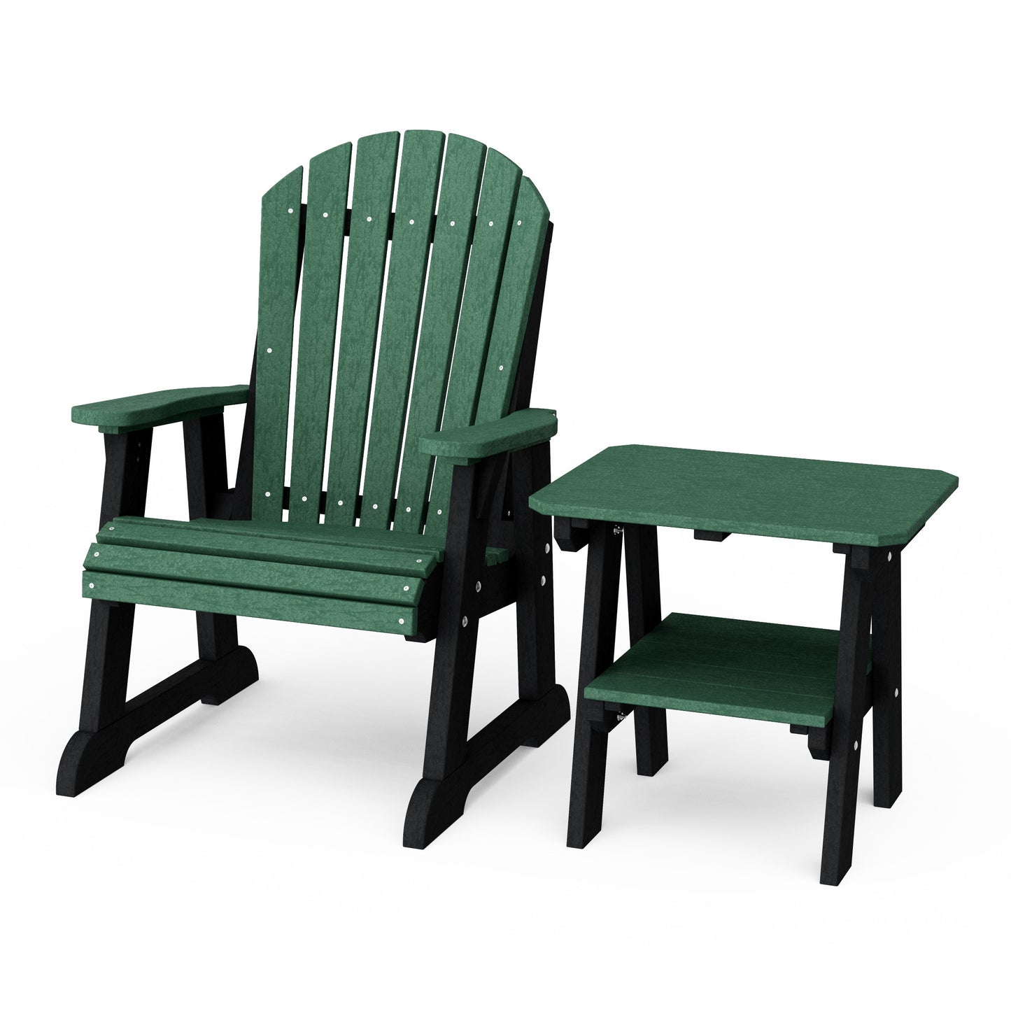 Heritage Casual Porch Adirondack Chair with Side Table