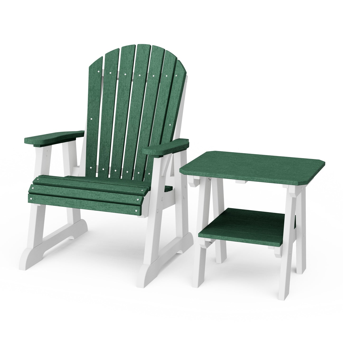 Heritage Casual Porch Adirondack Chair with Side Table