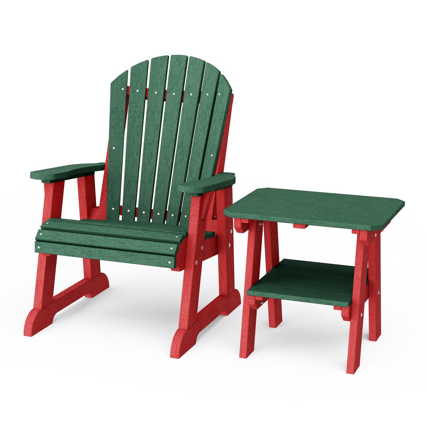 Heritage Casual Porch Adirondack Chair with Side Table