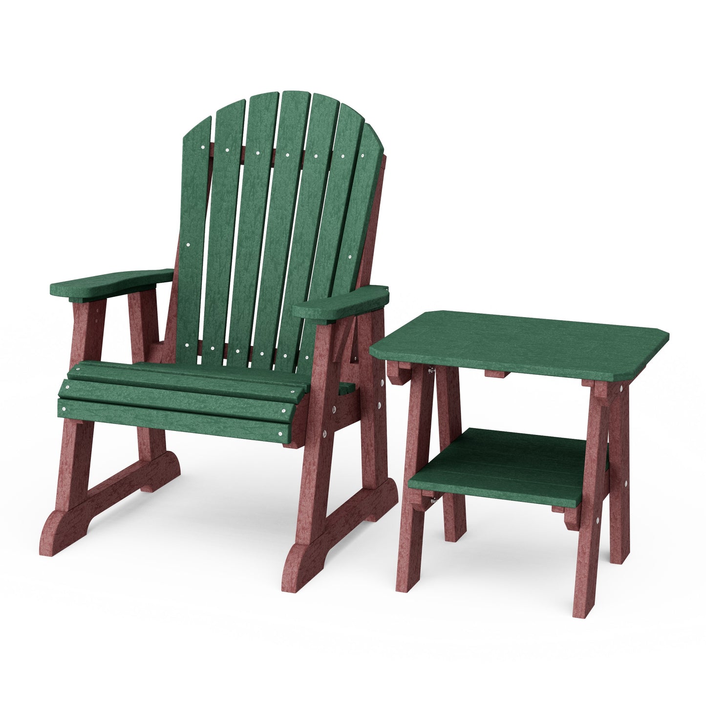 Heritage Casual Porch Adirondack Chair with Side Table