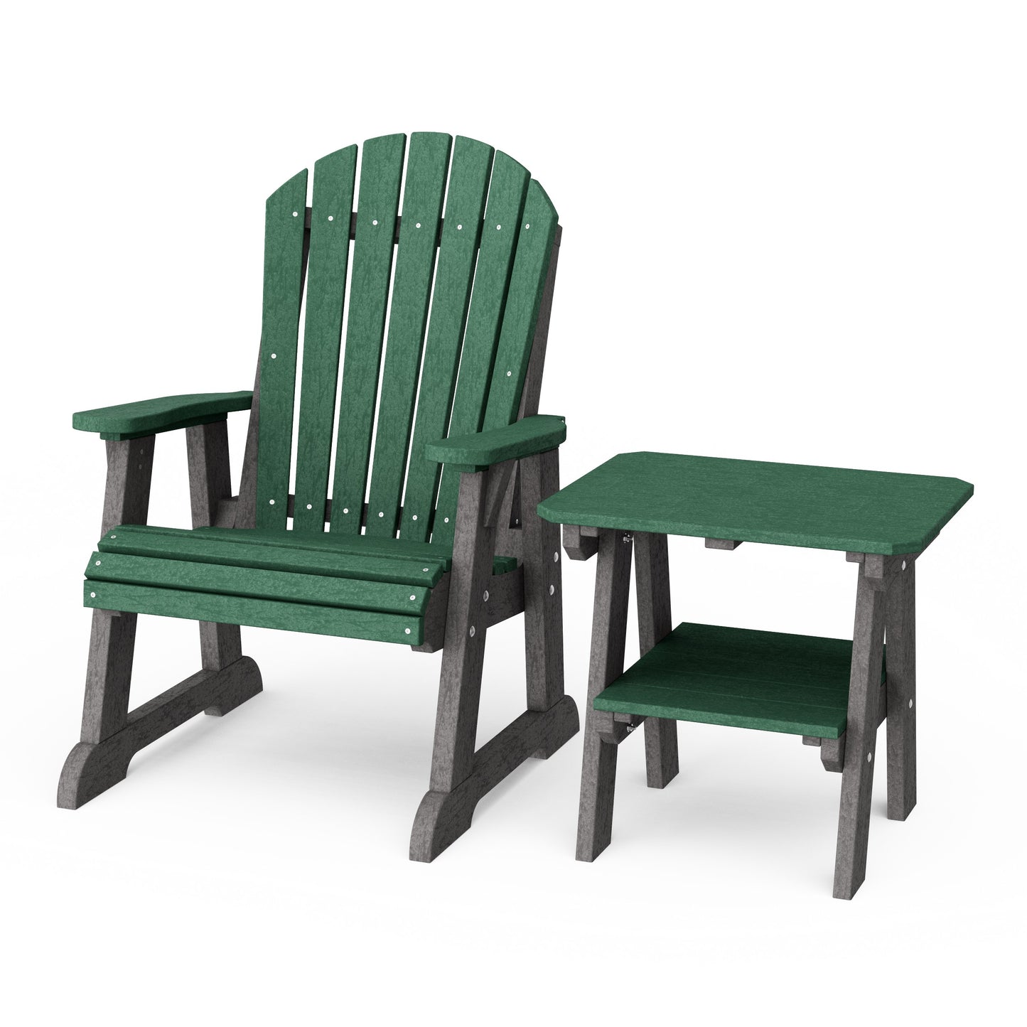 Heritage Casual Porch Adirondack Chair with Side Table
