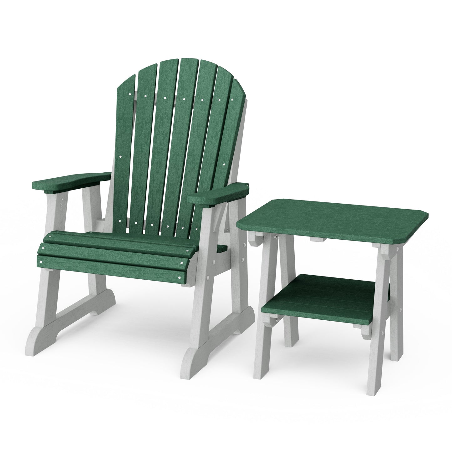 Heritage Casual Porch Adirondack Chair with Side Table