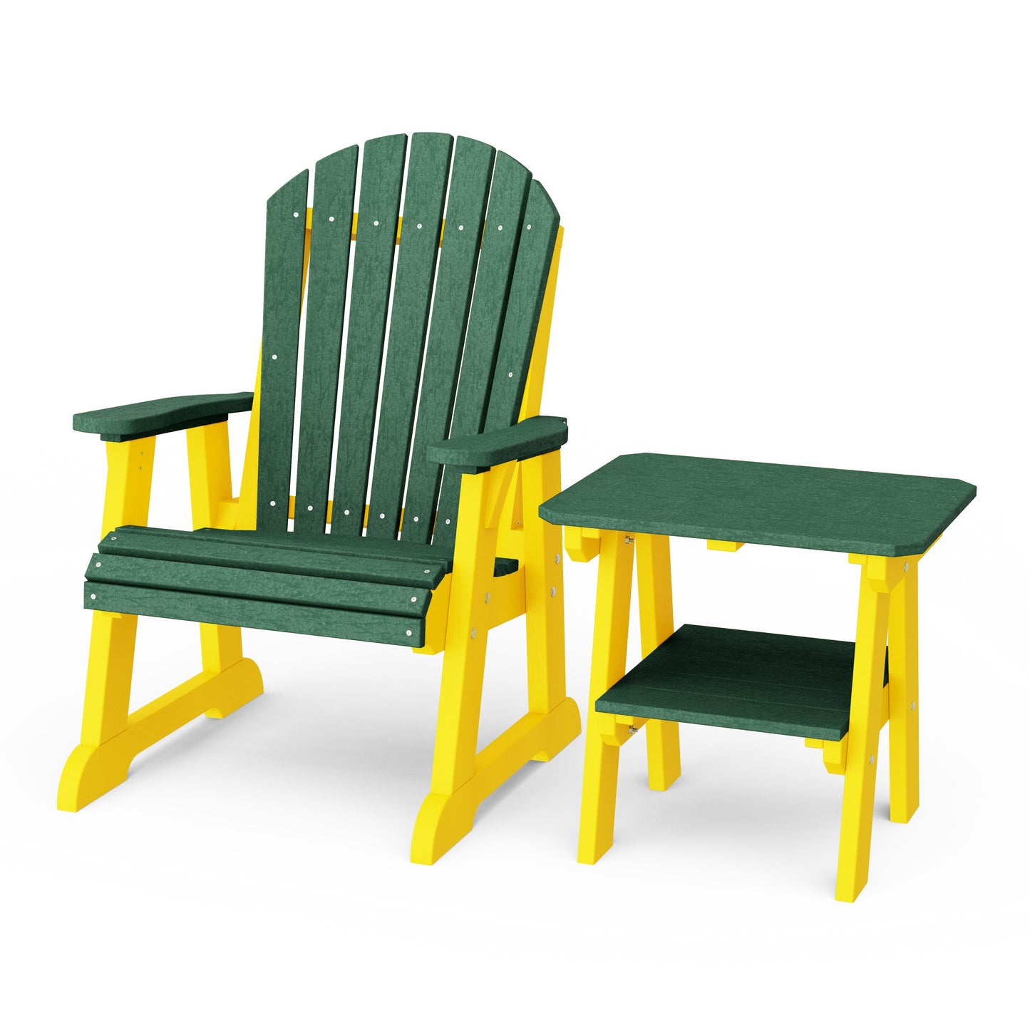 Heritage Casual Porch Adirondack Chair with Side Table
