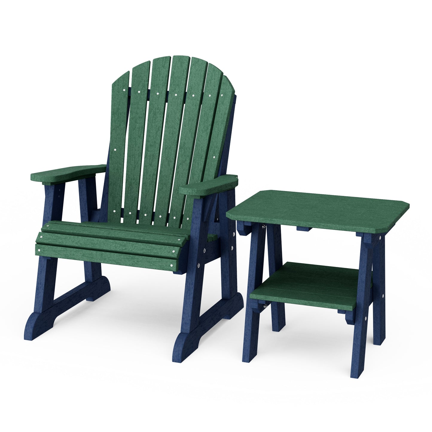 Heritage Casual Porch Adirondack Chair with Side Table