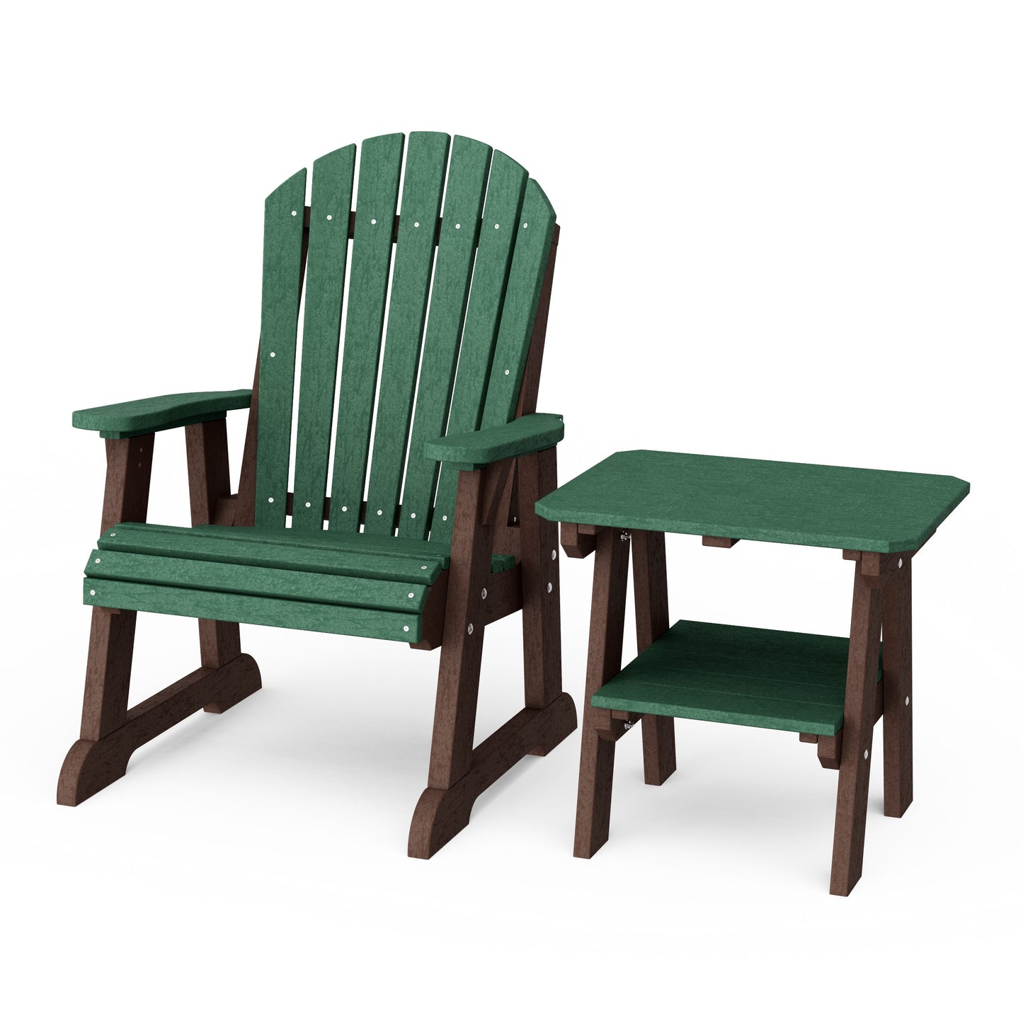 Heritage Casual Porch Adirondack Chair with Side Table