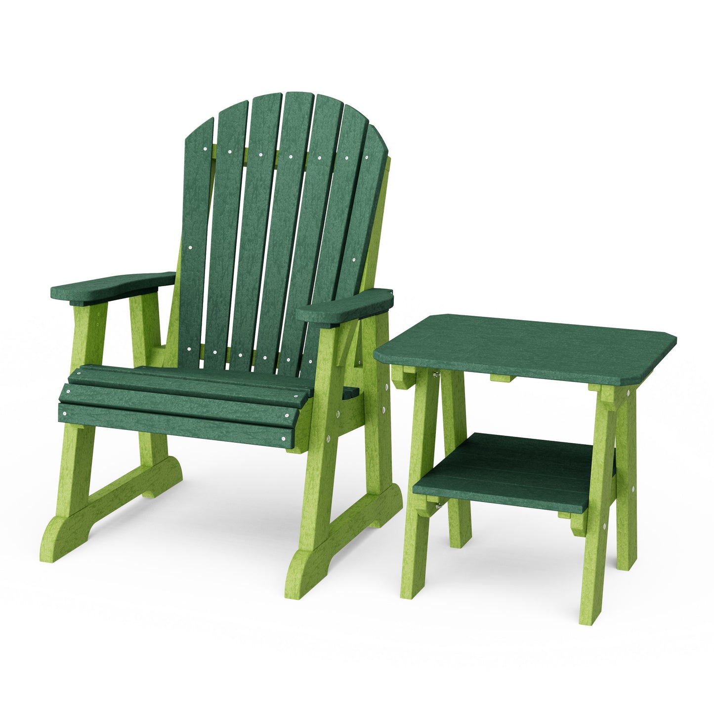 Heritage Casual Porch Adirondack Chair with Side Table